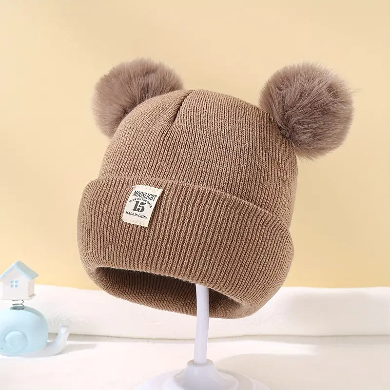 Knitted Fluffy Bobble Hat